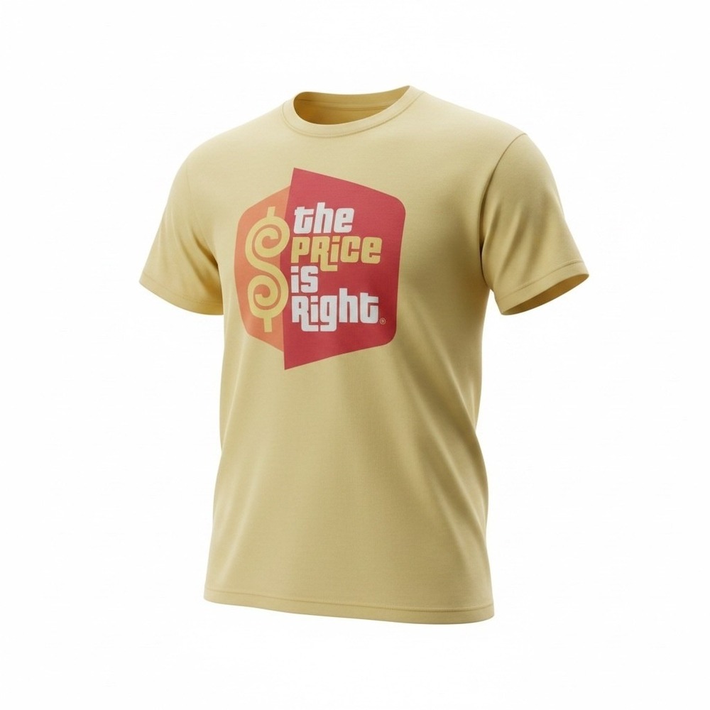 Port & Company The Price Is Right T-Shirt Mens 2XL Yellow Game Show Graphic Tee